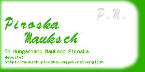 piroska mauksch business card